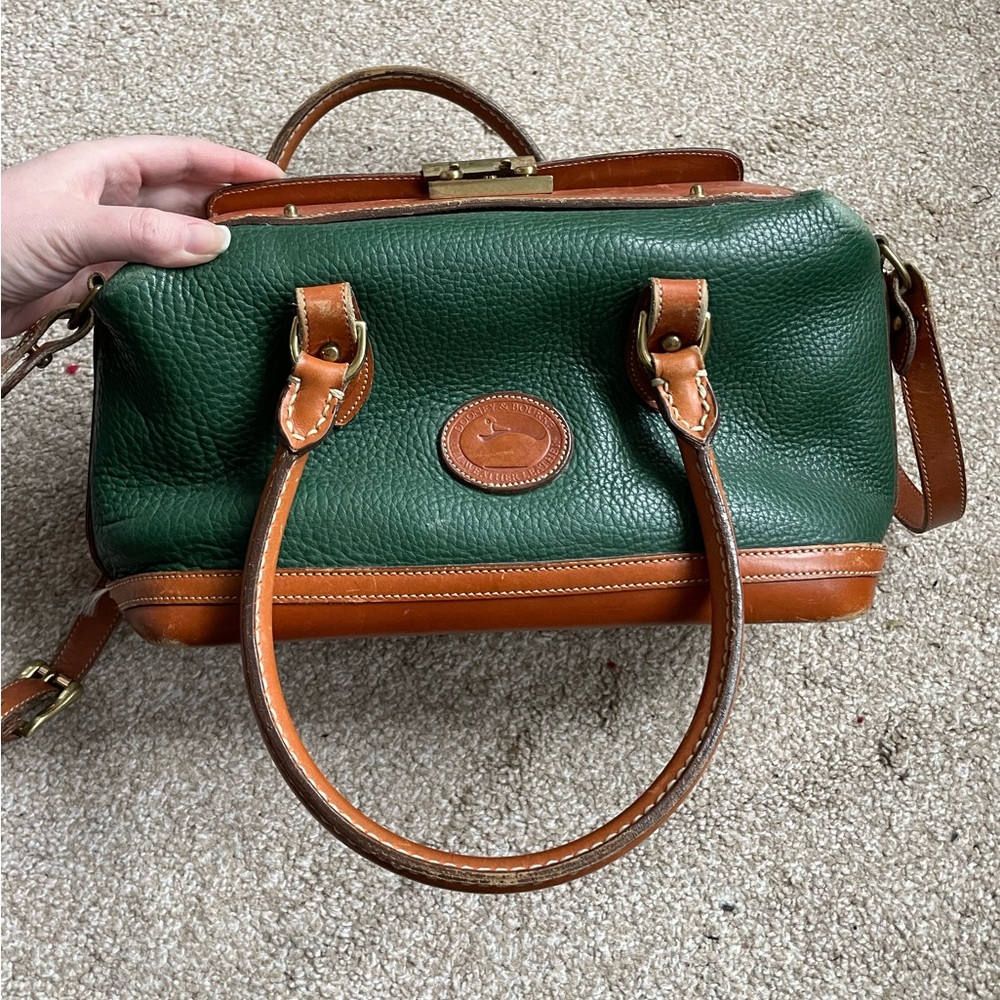 Vintage Dooney and Bourke green doctor bag